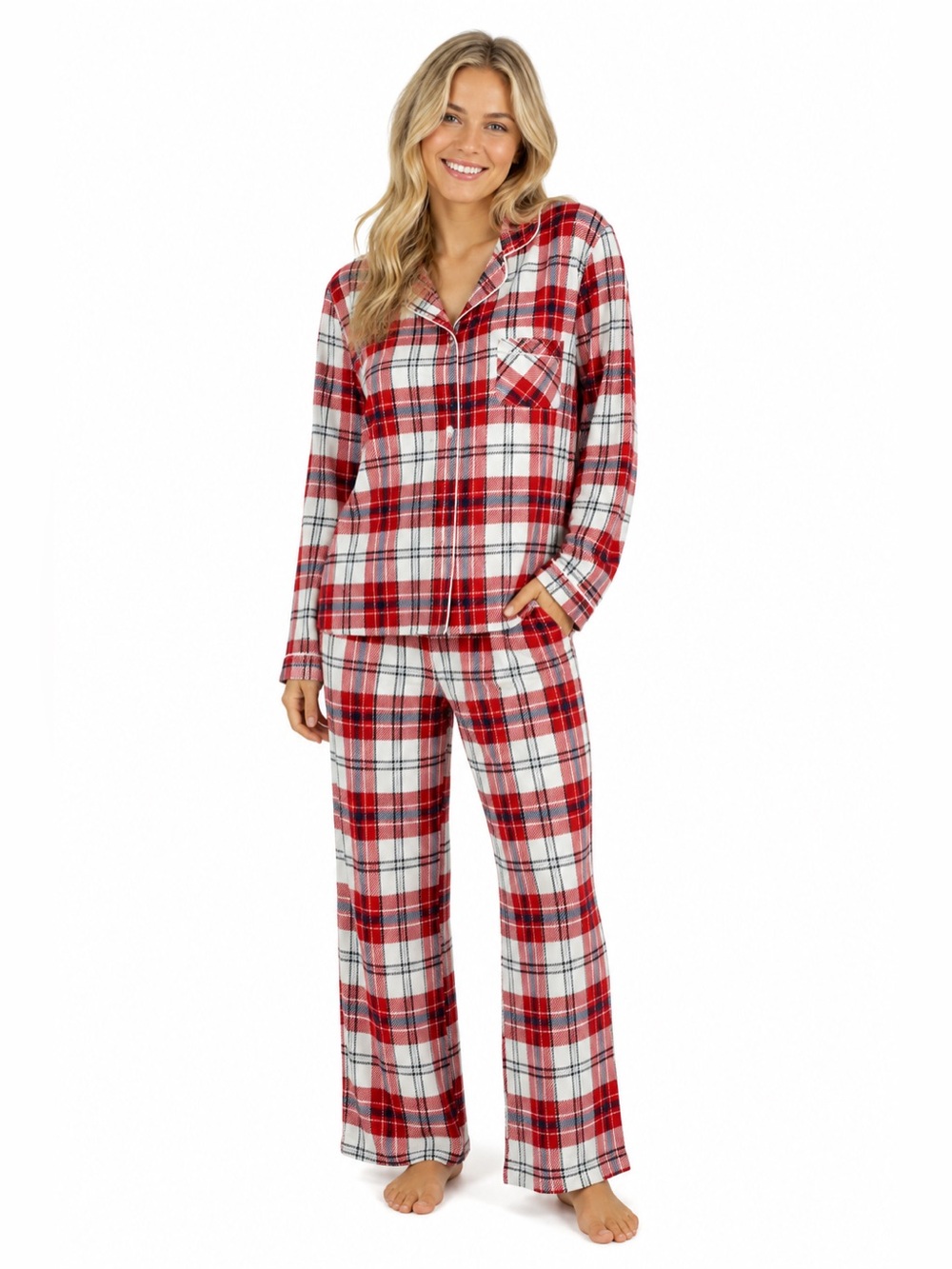 Cabernet Red and White Pajama Set